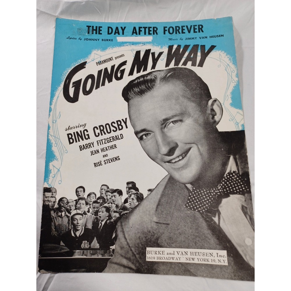 Vintage Going My‎ Way Sheet Music Bing Crosby Paramount 1944